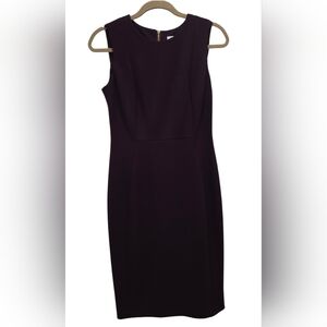Calvin Klein Sleeveless Sheath Dress In Aubergine, Size 6